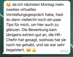 Nachricht von Teilnehmer:in