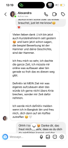 Nachricht von Teilnehmer:in