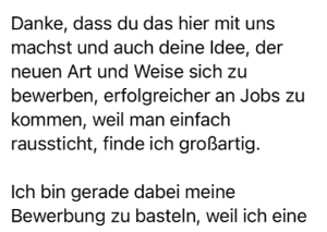 Nachricht von Teilnehmer:in
